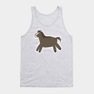 Horse drawn badly- brown Tank Top